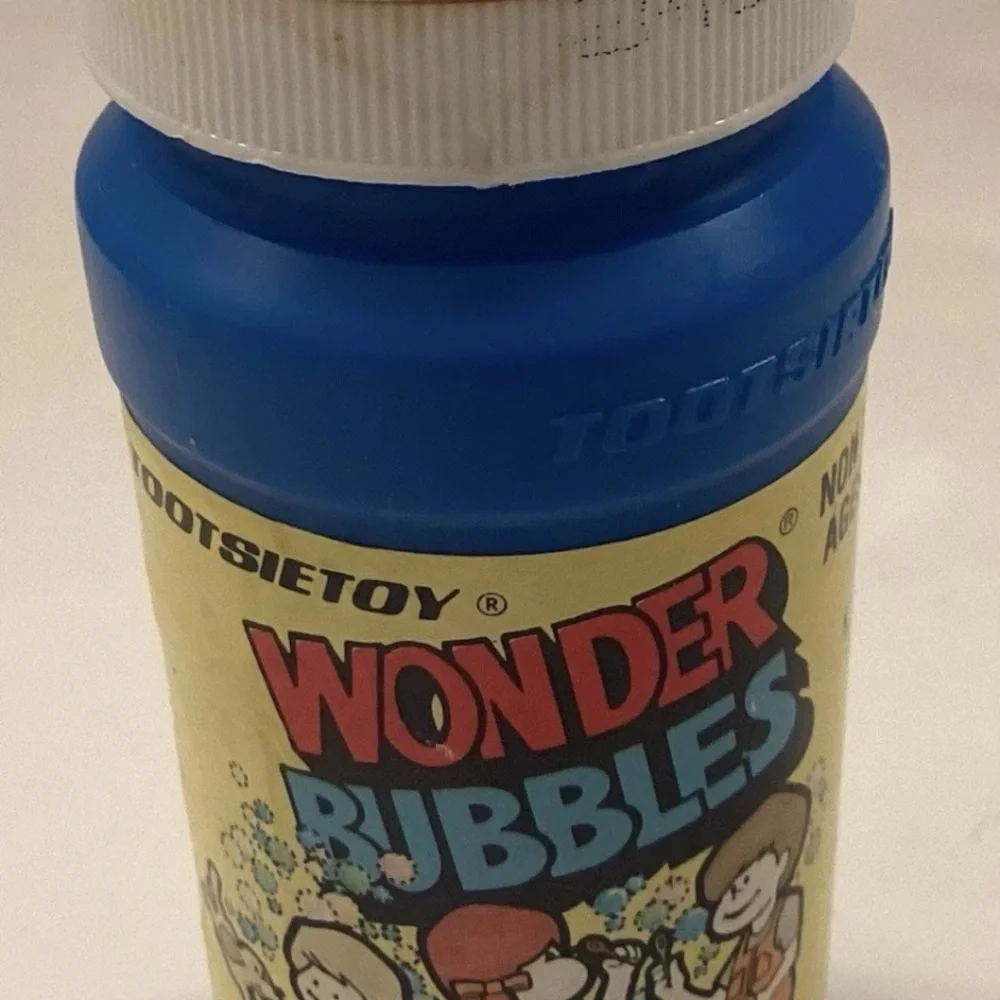 Vintage 1980s Bottle Of Wonder Bubbles.  3/4 Full.  Tootsietoy